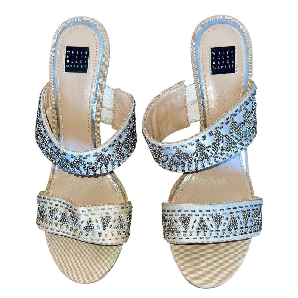 White House Black Market Sandals Beaded - Picture 2 of 8